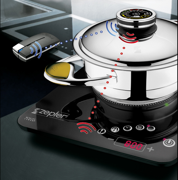 Zepter’s revolutionary technology pairs the Zepter Radio Induction Cooker with the Zepter Radio Digital Thermocontrol and Zepter Buzzer, for a fully automated and undisturbed cooking process without your presence.