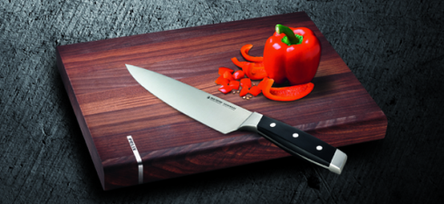 High quality steel blades and wooden cutting boards are a match made in heaven!