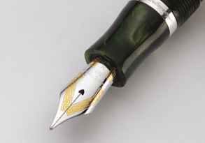 The exclusive nib is fashioned in 18ct gold with an iridium tip 
